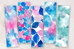 Watercolor Vibrant Blue Pink PNG Bookmark Sublimation Design Product Image 2