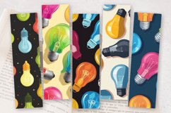 Colorful Lightbulbs PNG Bookmark Sublimation Design Product Image 2