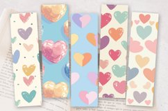 Cute Pastel Hearts PNG Bookmark Sublimation Designs Product Image 2
