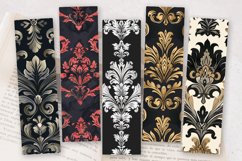 Dramatic Damask PNG Bookmark Sublimation Design Product Image 2