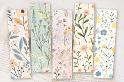 Pastel Wildflower PNG Bookmark Sublimation Designs Product Image 2