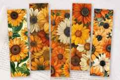 Sunflowers &amp; Marigold PNG Bookmark Sublimation Designs Product Image 2