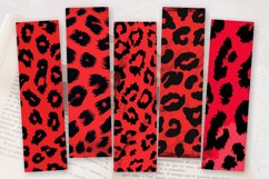 Red Leopard Skin Christmas PNG Bookmark Sublimation Design Product Image 2
