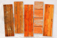 Orange Wood PNG Bookmark Sublimation Design Product Image 2