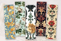 Baroque Flowers PNG Bookmark Sublimation Designs Product Image 2