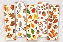 Autumn Leaves &amp; Acorns PNG Bookmark Sublimation Designs Product Image 2