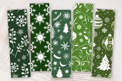 Green and White Christmas PNG Bookmark Sublimation Design Product Image 2