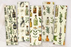 Vintage Botanical Herbs Bottles PNG Bookmark Sublimation Des Product Image 2