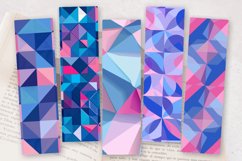 Blue and Pink Geometric shape PNG Bookmark Sublimation Desig Product Image 2