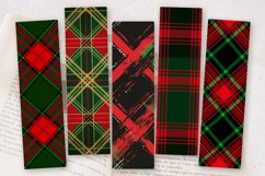 Red &amp; Green Plaid PNG Bookmark Sublimation Designs Product Image 2