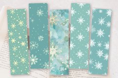 Pastel Aqua Dream Snowflakes PNG Bookmark Sublimation Design Product Image 2