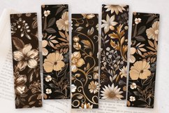 Brown Boho Floral PNG Bookmark Sublimation Design Product Image 2