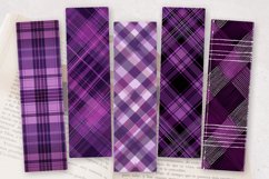 Purple Plaid PNG Bookmark Sublimation Designs Product Image 2