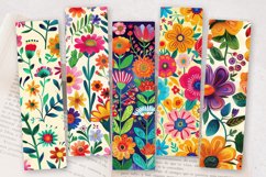 Mexican Flower Garden PNG Bookmark Sublimation Designs Product Image 2