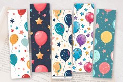 Birthday Balloons and Stars PNG Bookmark Sublimation Designs Product Image 2
