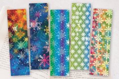 Funky Rainbow Snowflakes PNG Bookmark Sublimation Designs Product Image 2
