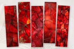 Red Stained Glass PNG Bookmark Sublimation Design Product Image 2