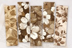 Sepia Flowers PNG Bookmark Sublimation Designs Product Image 2