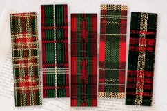 Red Green Knitted Plaids Fabric PNG Bookmark Sublimation Des Product Image 2