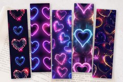 Disco Luxury Glitter Neon Hearts PNG Bookmark Sublimation De Product Image 2