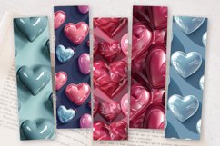 3D Puffy Hearts PNG Bookmark Sublimation Designs Product Image 2