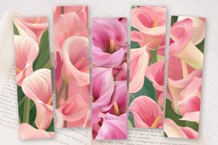 Pink Calla Lily Flowers PNG Bookmark Sublimation Designs Product Image 2