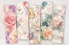 Delicate Pastel Roses PNG Bookmark Sublimation Designs Product Image 2