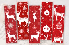 Red Festive Snowflakes Christmas PNG Bookmark Sublimation De Product Image 2