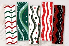Wavy Line Christmas PNG Bookmark Sublimation Design Product Image 2