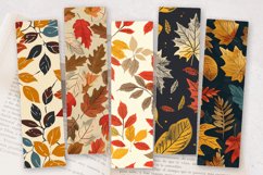 Retro Fall Leaves PNG Bookmark Sublimation Designs Product Image 2