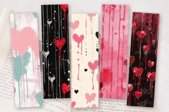 Dripping Loving Hearts PNG Bookmark Sublimation Designs Product Image 2