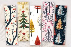 Tree Seamless Christmas PNG Bookmark Sublimation Design Product Image 2