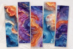 Pastel Alcohol Ink Marble PNG Bookmark Sublimation Designs Product Image 2