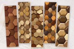 Brown Hexagons PNG Bookmark Sublimation Design Product Image 2