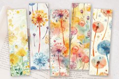 Watercolor Dandelions PNG Bookmark Sublimation Designs Product Image 2