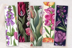 Tulip and Foxglove PNG Bookmark Sublimation Design Product Image 2