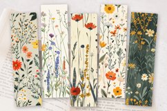 Urban Wildflowers Cottagecore Garden PNG Bookmark Sublimatio Product Image 2