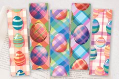 Colorful Eggs Plaid PNG Bookmark Sublimation Designs Product Image 2