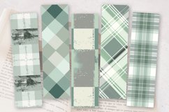 Mint Gray Plaid Textured Checkered PNG Bookmark Sublimation Product Image 2