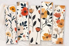 Minimal Boho Flowers PNG Bookmark Sublimation Des Product Image 2