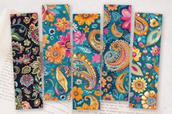 Boho Floral Paisley PNG Bookmark Sublimation Designs Product Image 2