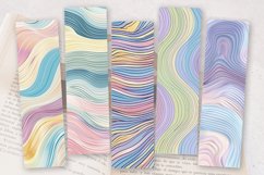 Pastel Abstract Waves Lines PNG Bookmark Sublimation Design Product Image 2