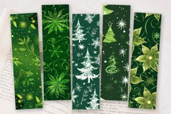 Green Christmas PNG Bookmark Sublimation Design Product Image 2