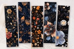 Midnight Boho Blossoms PNG Bookmark Sublimation Designs Product Image 2
