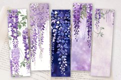 Cascading Wisteria Flowers PNG Bookmark Sublimation Designs Product Image 2