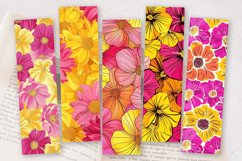Bright Pink &amp; Yellow Flowers PNG Bookmark Sublimation Design Product Image 2