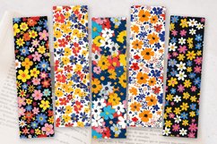 Colorful Ditsy Flowers PNG Bookmark Sublimation Designs Product Image 2