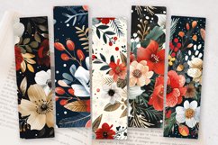 Winter Floral Bouquet PNG Bookmark Sublimation Designs Product Image 2