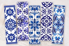 Portuguese Azulejo Blue Delft PNG Bookmark Sublimation Desig Product Image 2