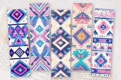 Aztec Pink Blue Western PNG Bookmark Sublimation Designs Product Image 2